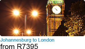 Johannesburg to London from R7395