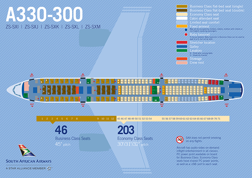 Plane 330-300 seatmap